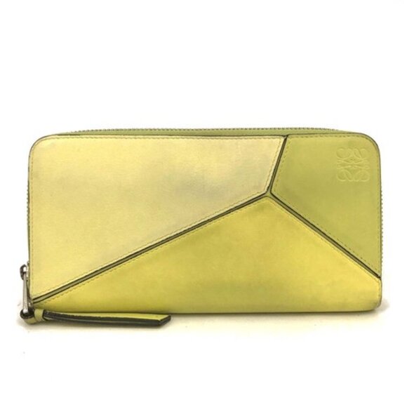 LOEWE Puzzle Anagram Leather Zip Around Long Wallet MultiColor/7BG0709